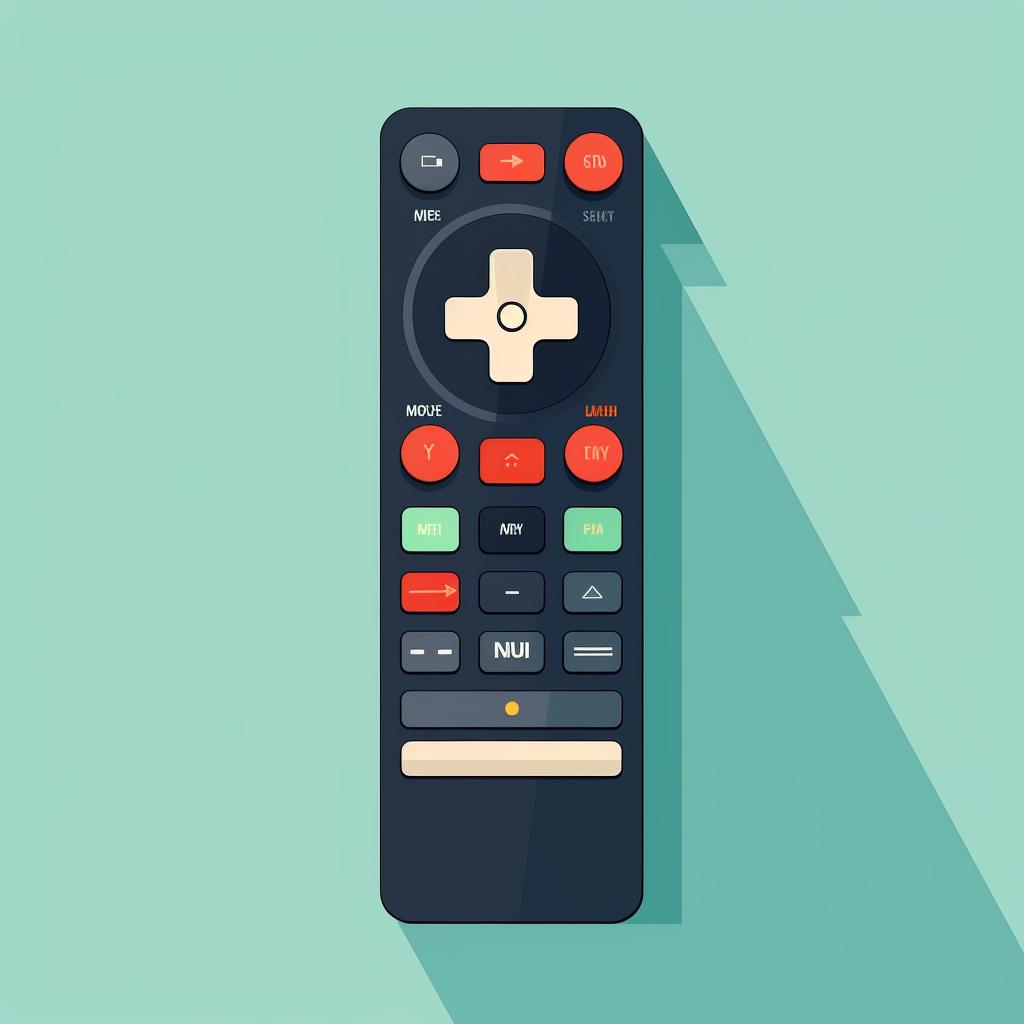 TV remote with the 'Menu' button highlighted