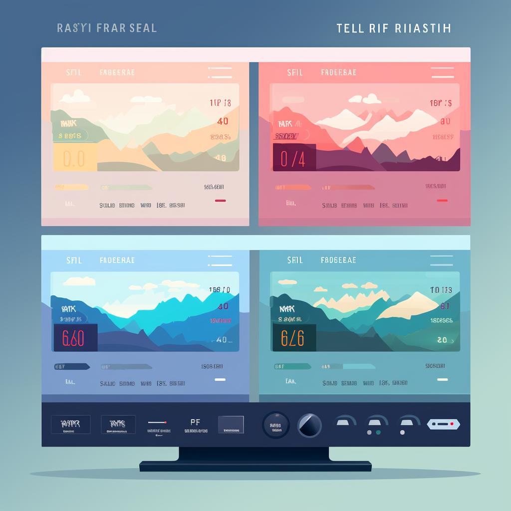 Selection of different refresh rate options on the TV screen